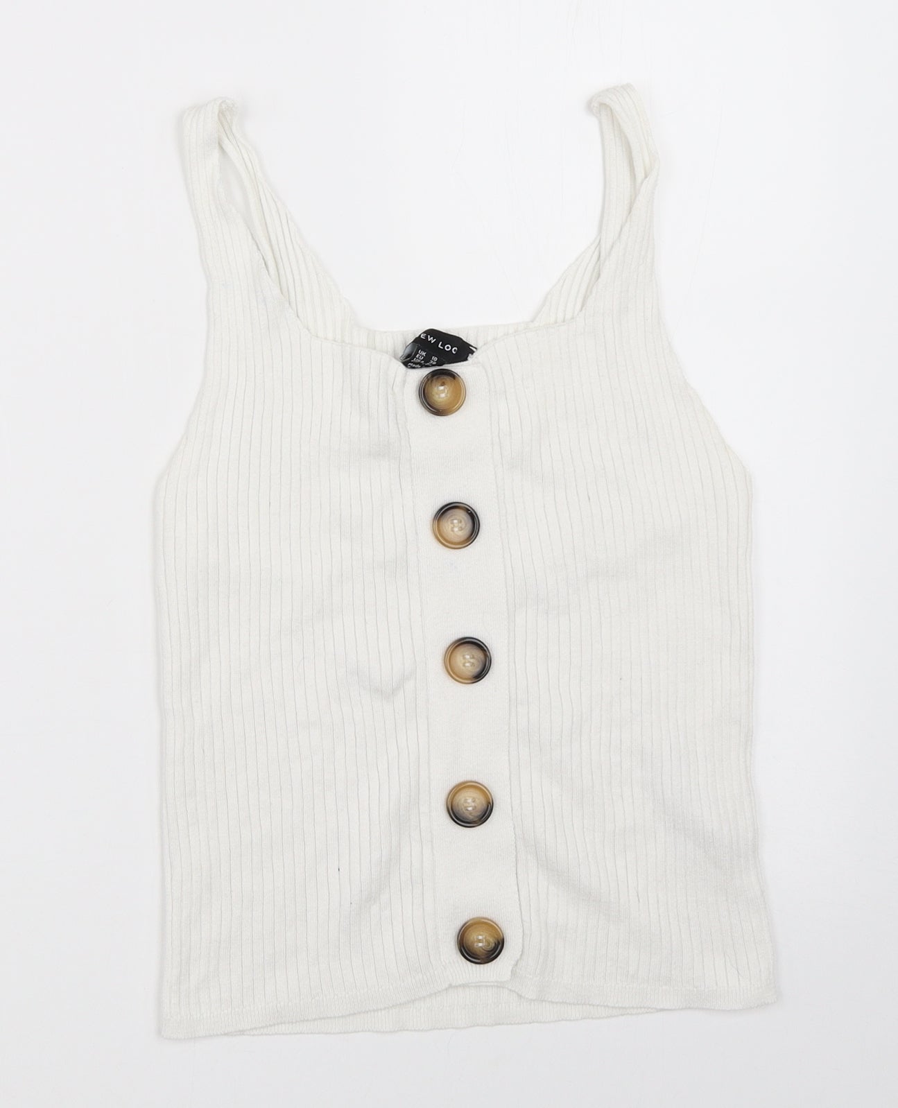 New Look Womens Ivory   Basic Tank Size 10