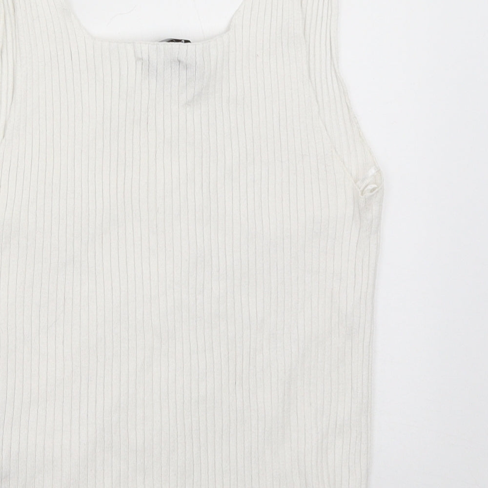 New Look Womens Ivory   Basic Tank Size 10