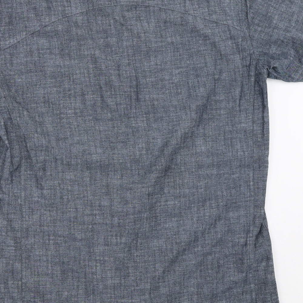 Crosshatch Mens Blue    Button-Up Size L