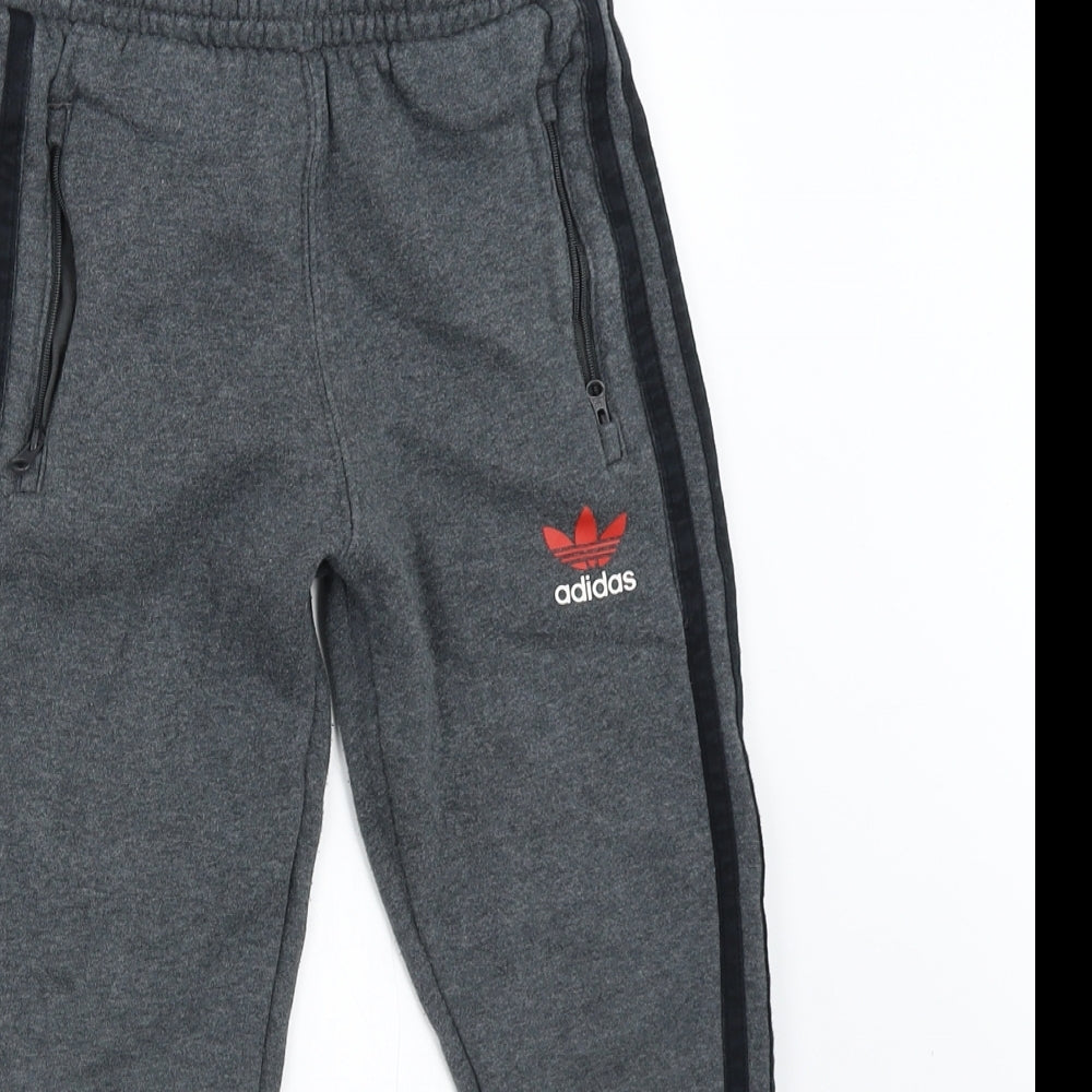 adidas Boys Grey   Jogger Trousers Size 7-8 Years