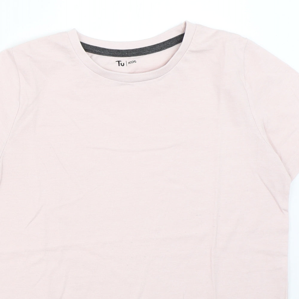 TU Boys Pink   Basic T-Shirt Size 11 Years