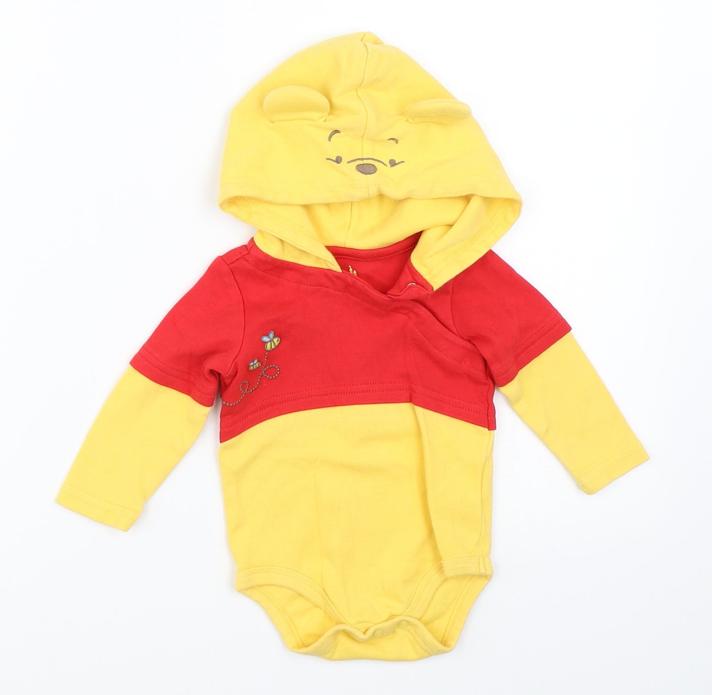 Disney Baby Yellow   Babygrow One-Piece Size 6-9 Months  - Winnie the Pooh