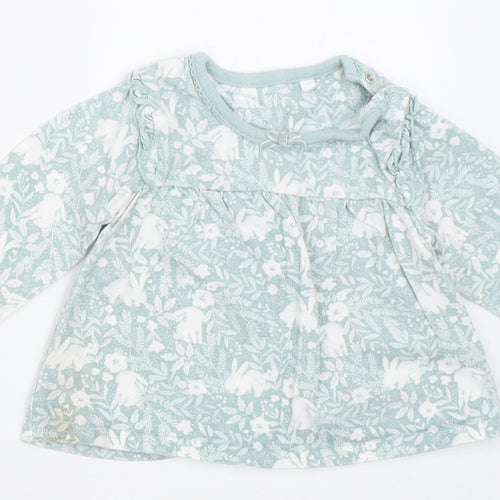 TU Girls Blue   Basic T-Shirt Size 6-9 Months