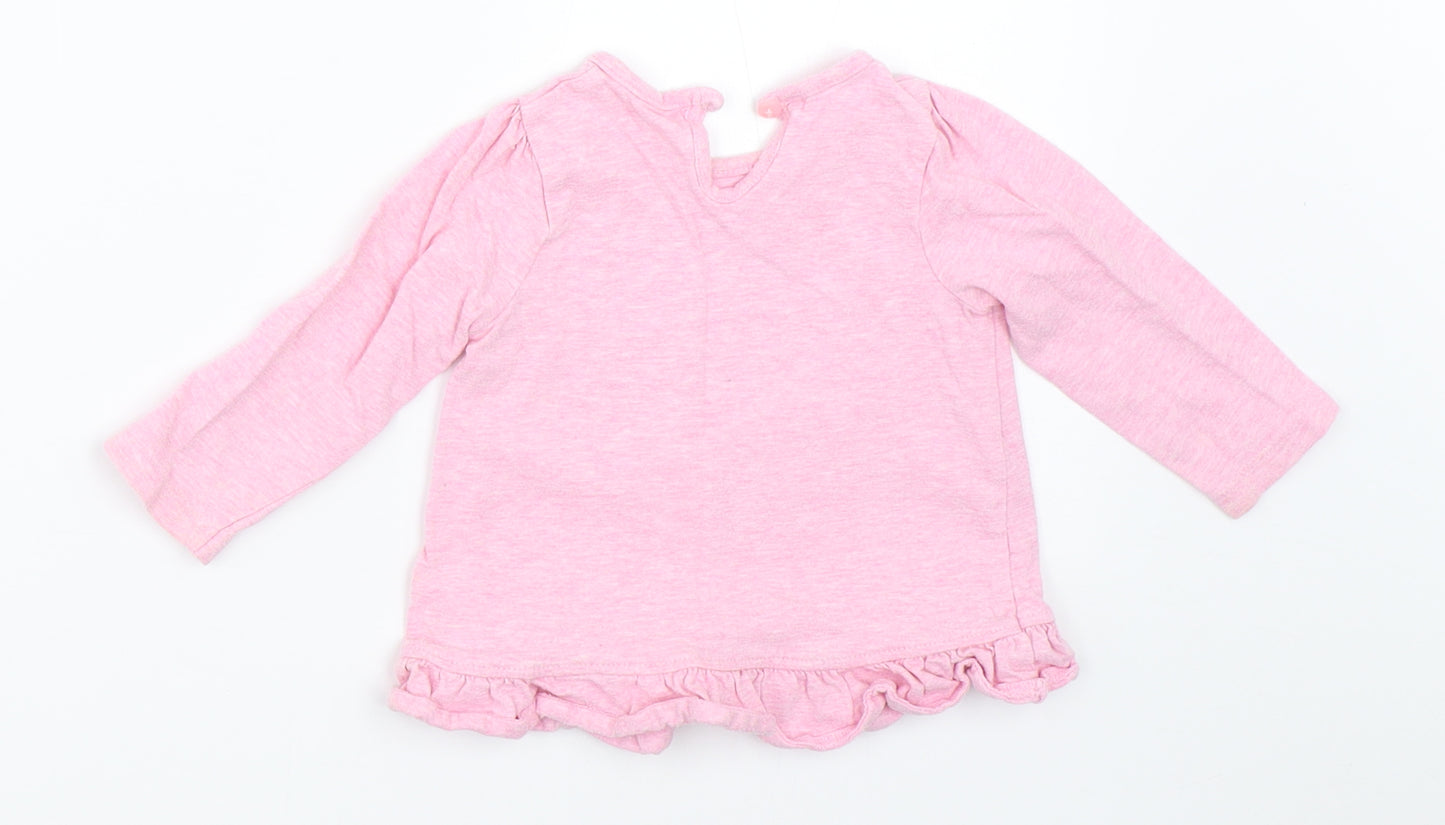 George Girls Pink   Basic T-Shirt Size 6-9 Months