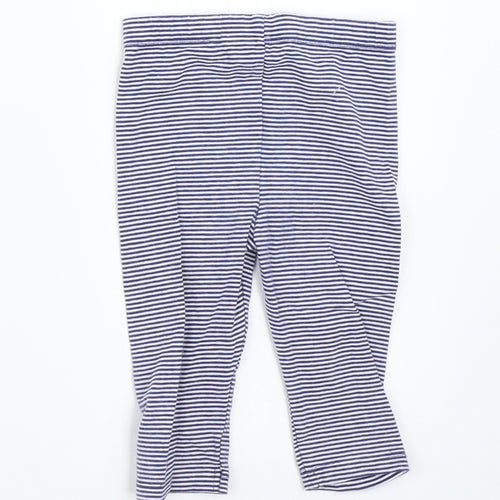 George Girls Blue Striped  Capri Trousers Size 6-9 Months