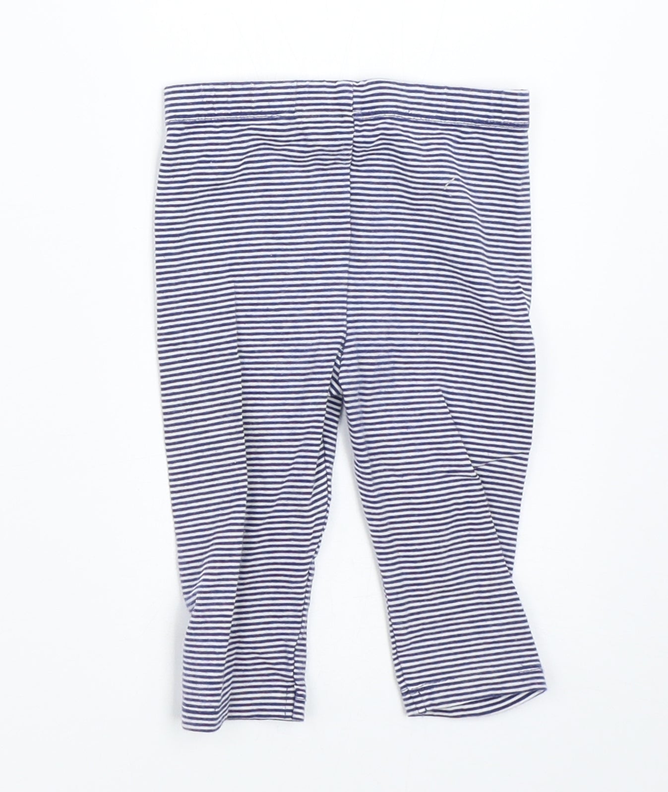 George Girls Blue Striped  Capri Trousers Size 6-9 Months