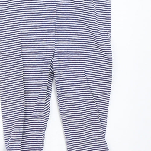 George Girls Blue Striped  Capri Trousers Size 6-9 Months