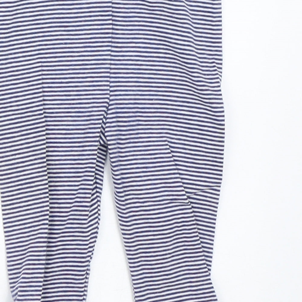 George Girls Blue Striped  Capri Trousers Size 6-9 Months