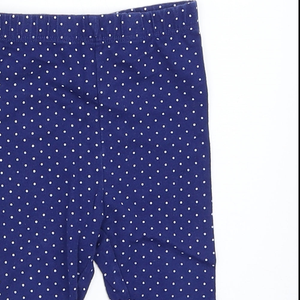 George Girls Blue Spotted  Capri Trousers Size 6-9 Months