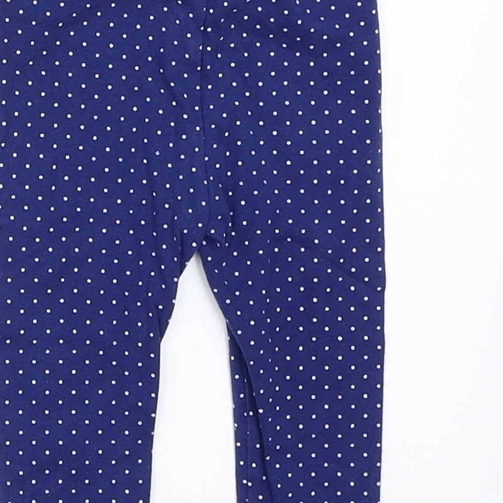 George Girls Blue Spotted  Capri Trousers Size 6-9 Months