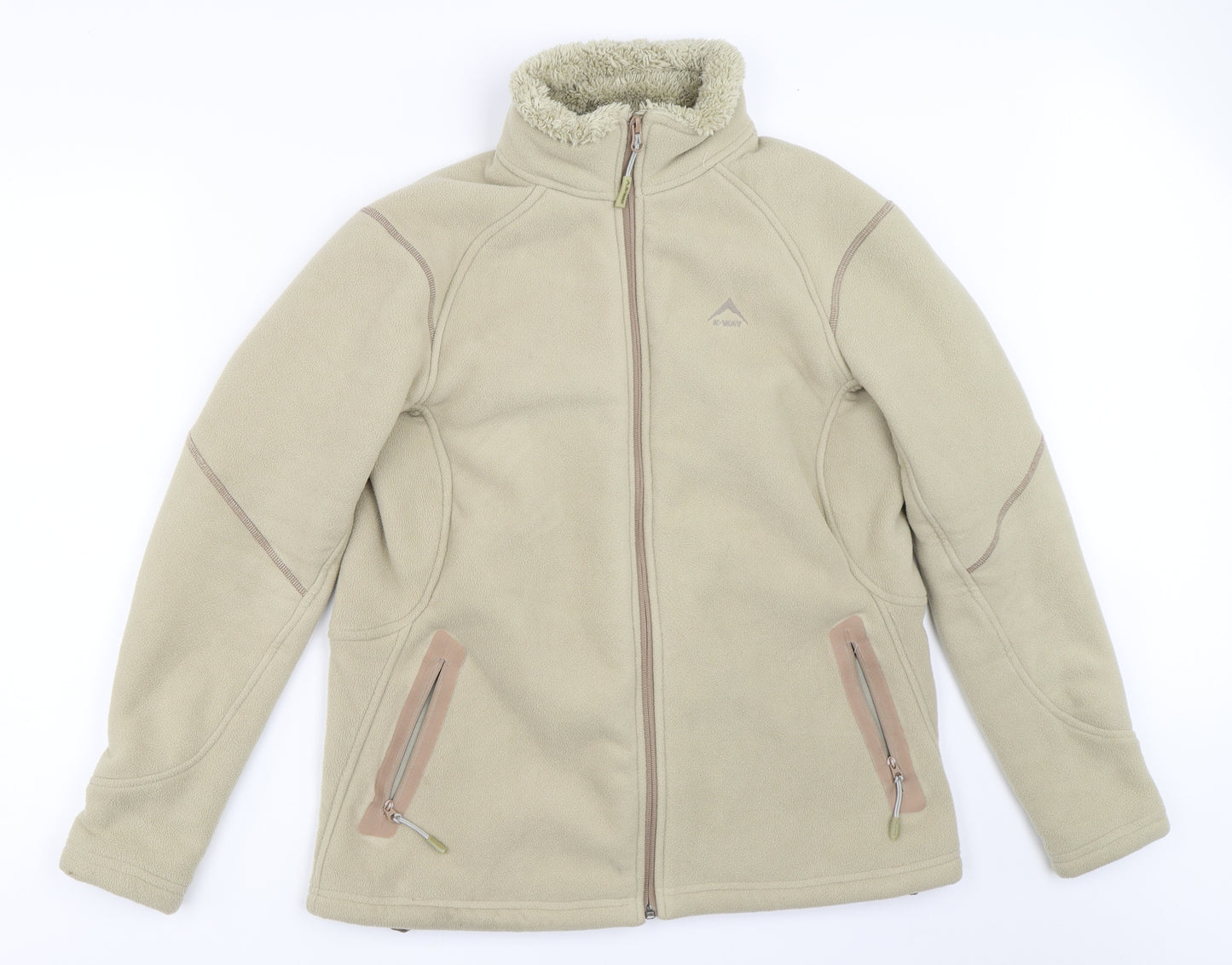K-Way Womens Beige  Fleece Jacket  Size M