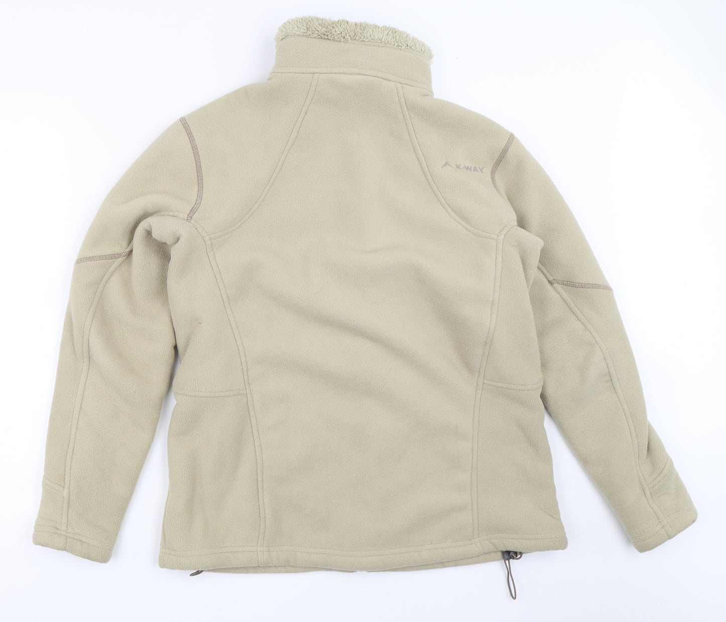 K-Way Womens Beige  Fleece Jacket  Size M