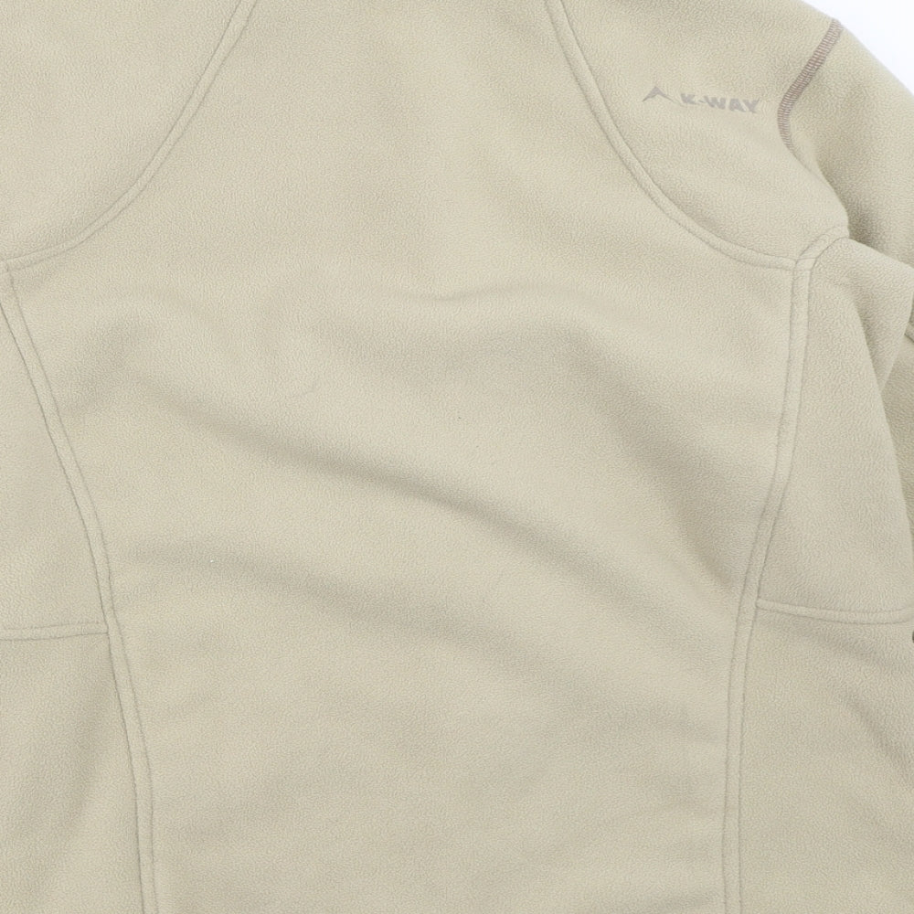 K-Way Womens Beige  Fleece Jacket  Size M