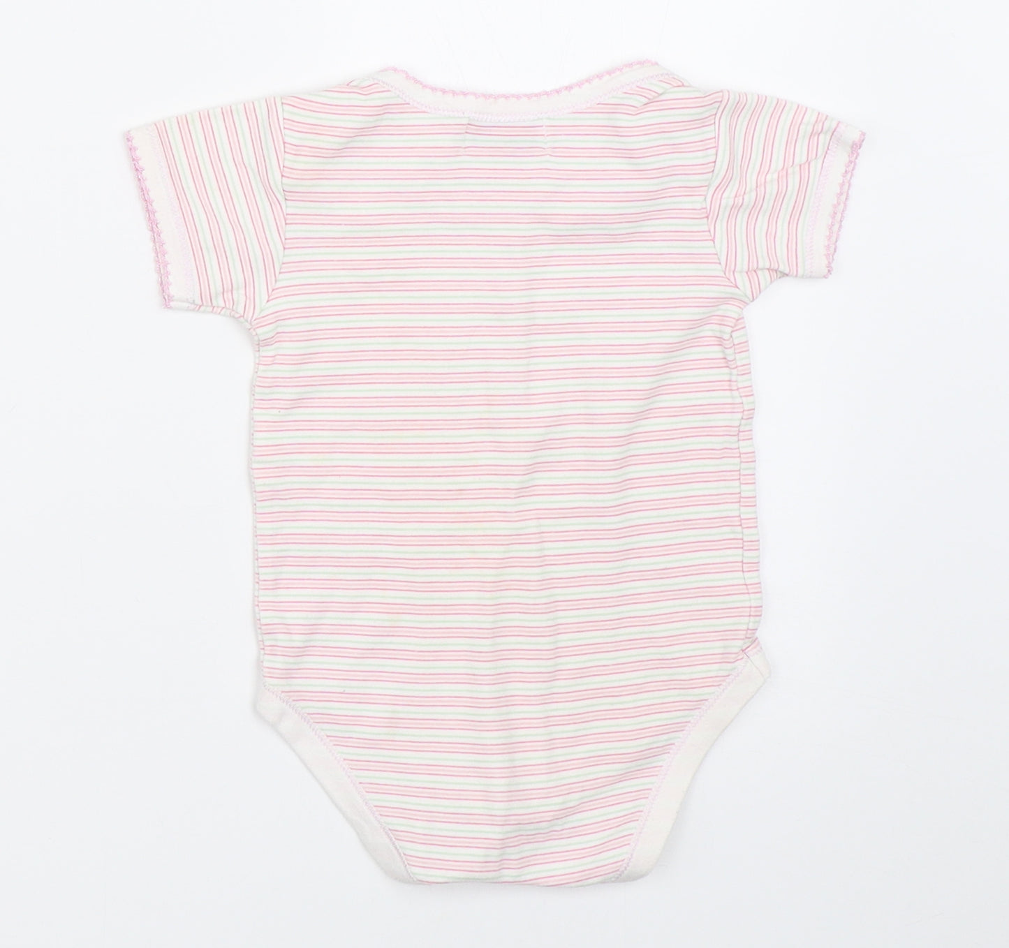 Earlydays Girls Pink Striped  Babygrow One-Piece Size 12-18 Months
