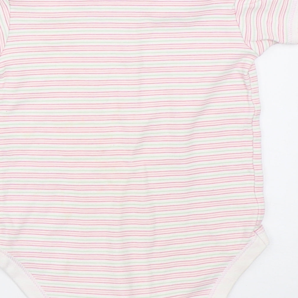 Earlydays Girls Pink Striped  Babygrow One-Piece Size 12-18 Months