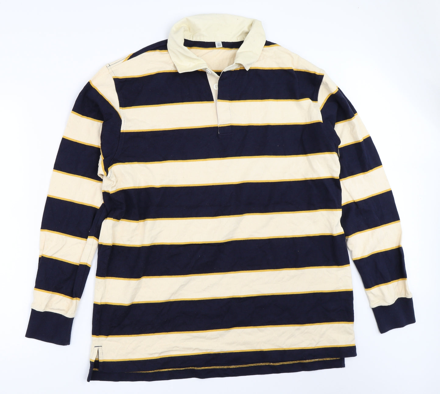 Uniqlo Mens Blue Striped   Polo Size XL