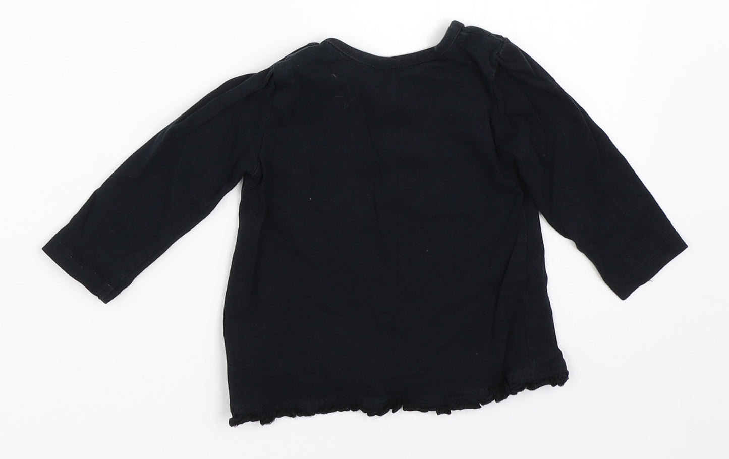 George Girls Black   Basic T-Shirt Size 6-9 Months  - halloween