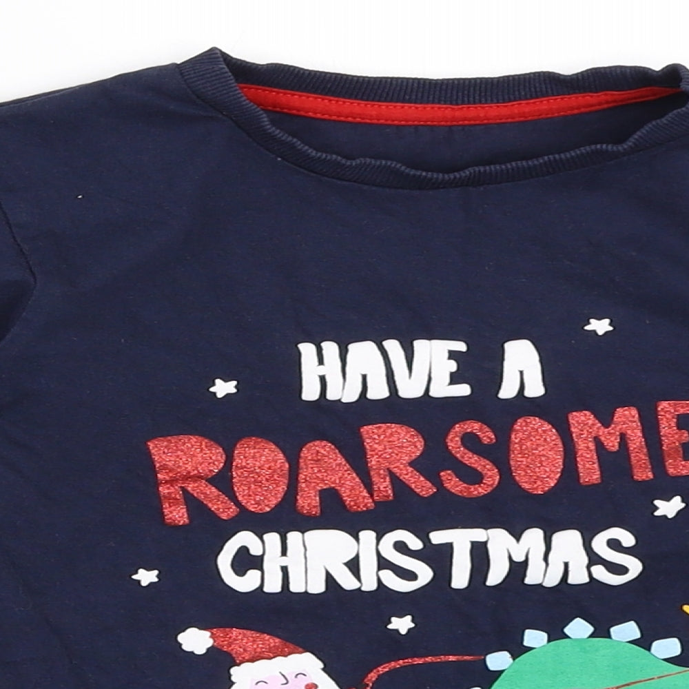 Matalan Boys Blue   Basic T-Shirt Size 5-6 Years  - christmas