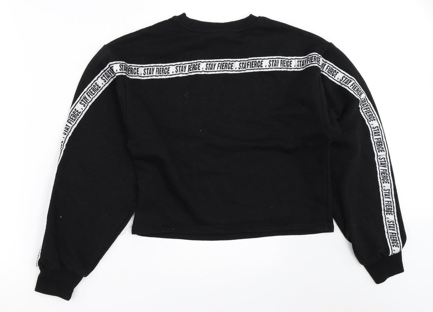 Candy Couture Girls Black   Pullover Sweatshirt Size 14 Years