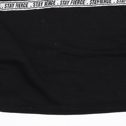 Candy Couture Girls Black   Pullover Sweatshirt Size 14 Years