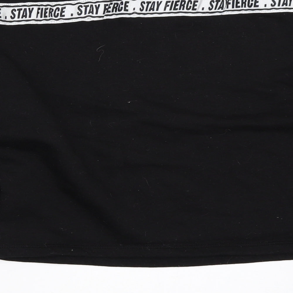 Candy Couture Girls Black   Pullover Sweatshirt Size 14 Years