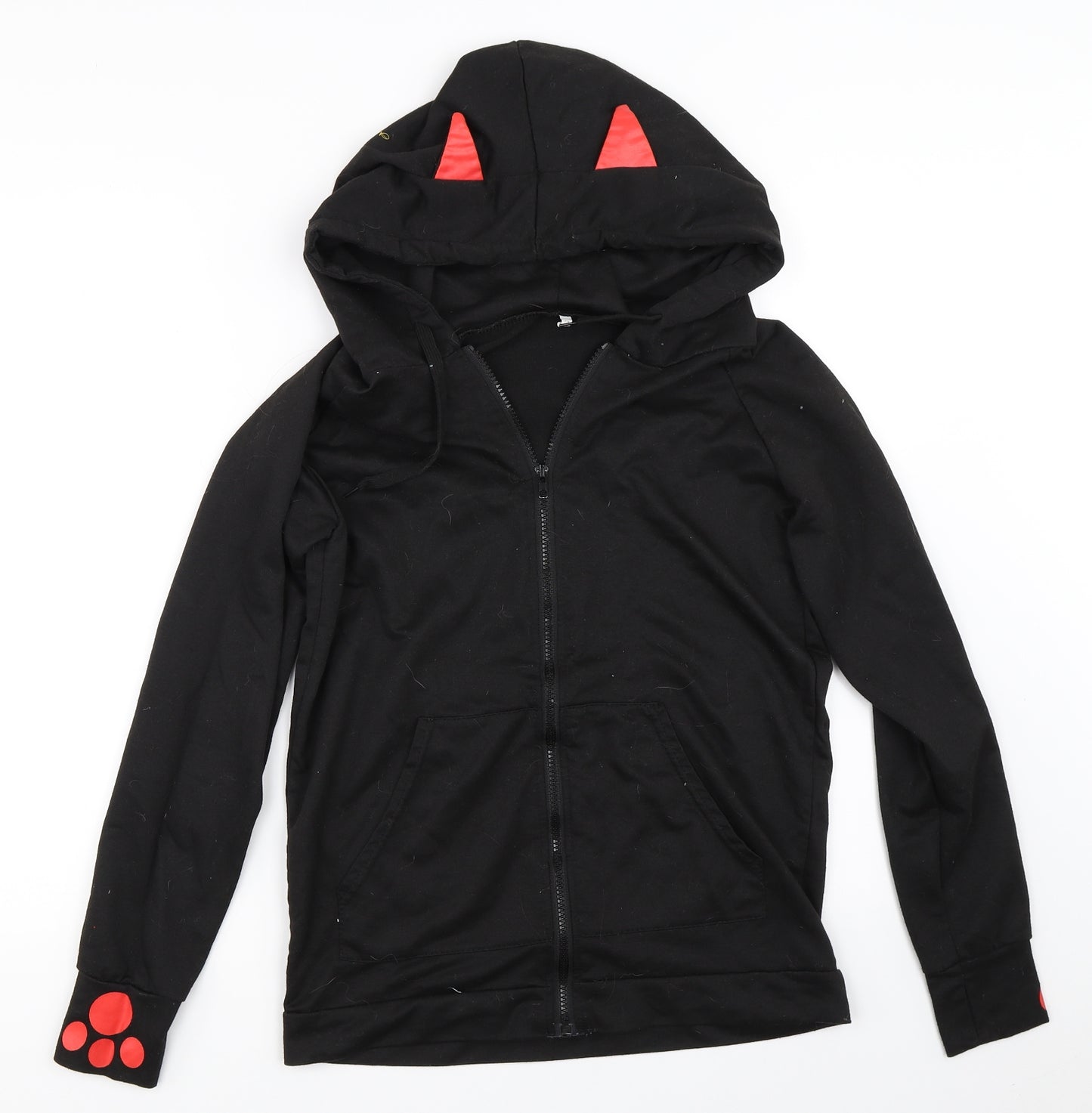 Preworn Womens Black   Full Zip Hoodie Size L  - cat