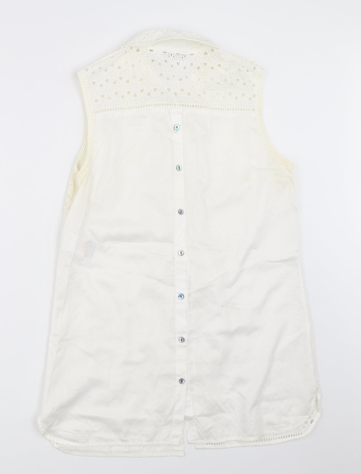 Mint Velvet Womens White   Basic Button-Up Size 12