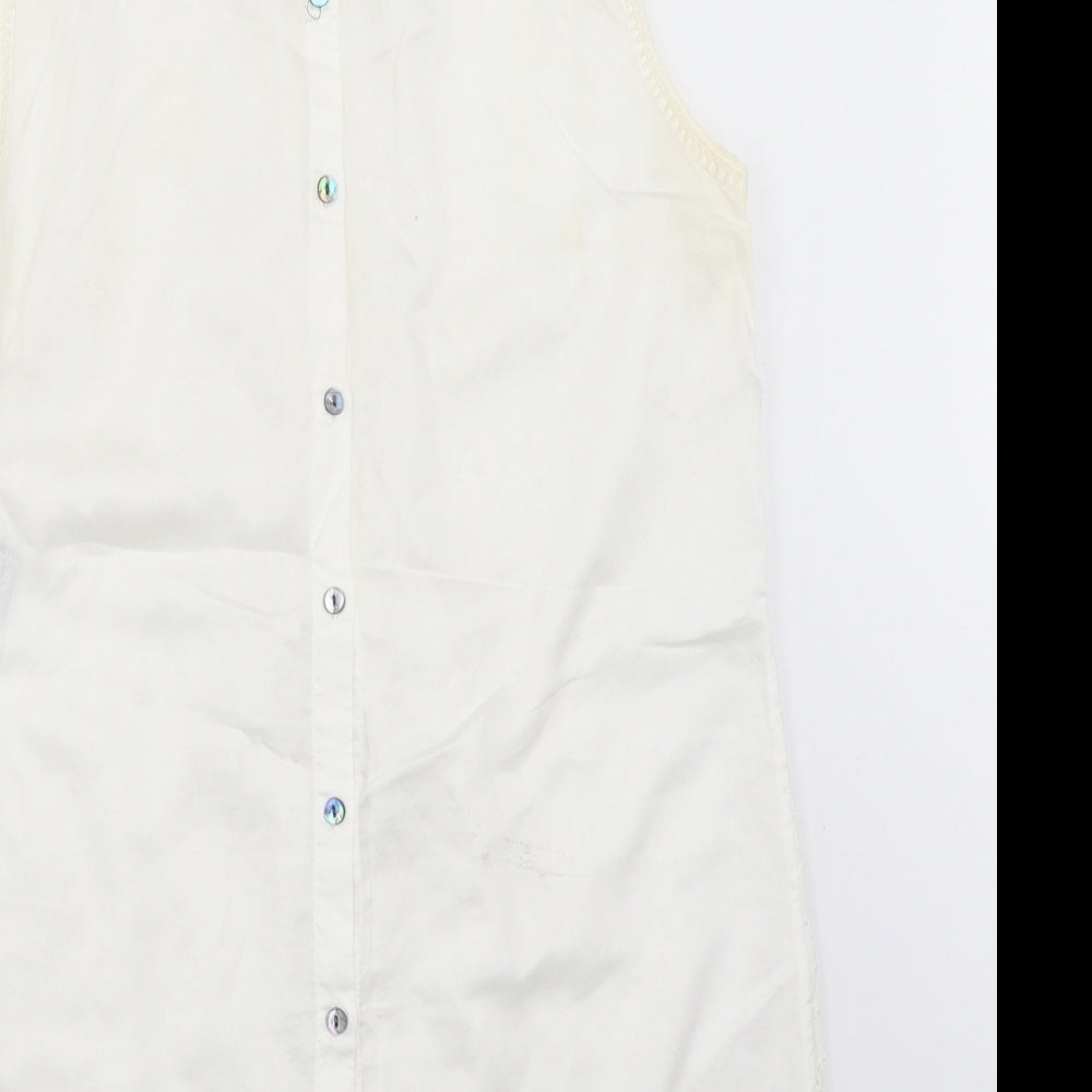Mint Velvet Womens White   Basic Button-Up Size 12