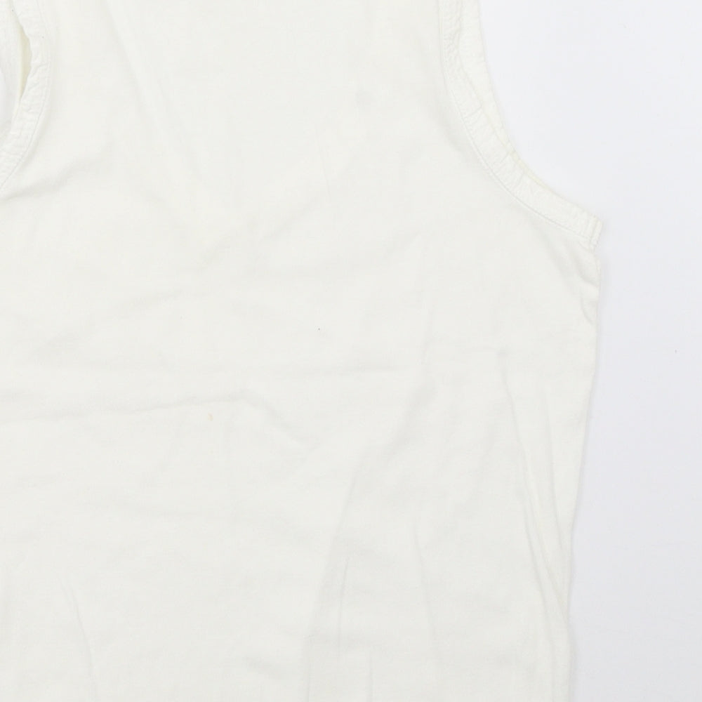 White Stuff Womens White   Basic Tank Size 14