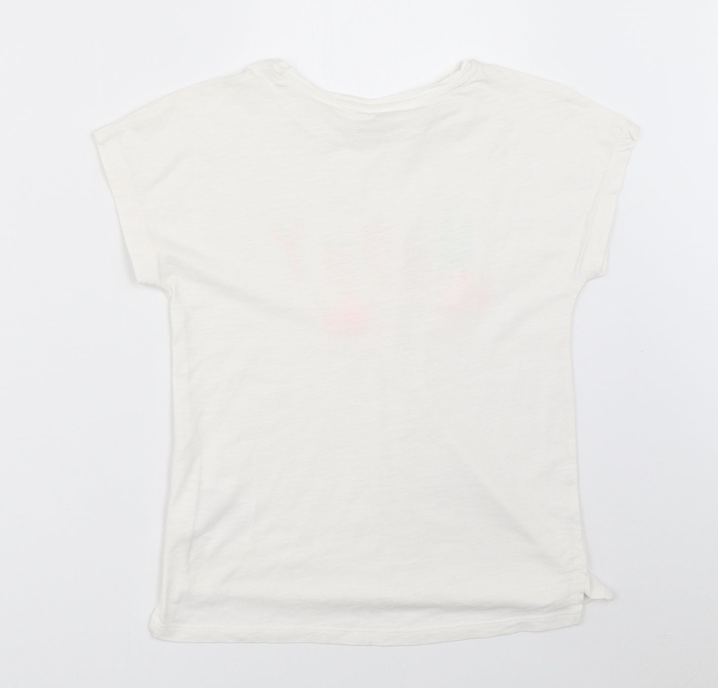 H&M Girls White   Basic T-Shirt Size 7-8 Years