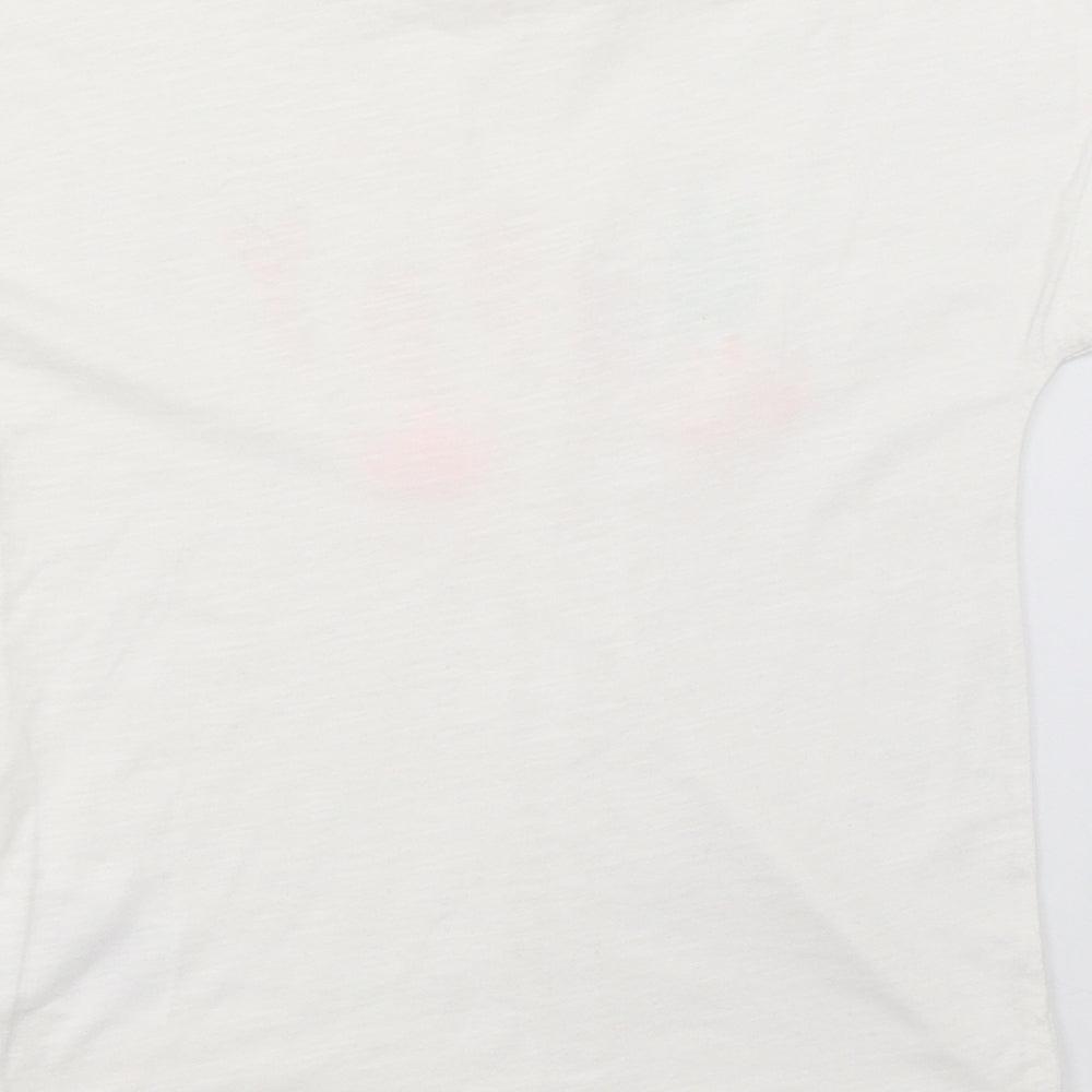 H&M Girls White   Basic T-Shirt Size 7-8 Years