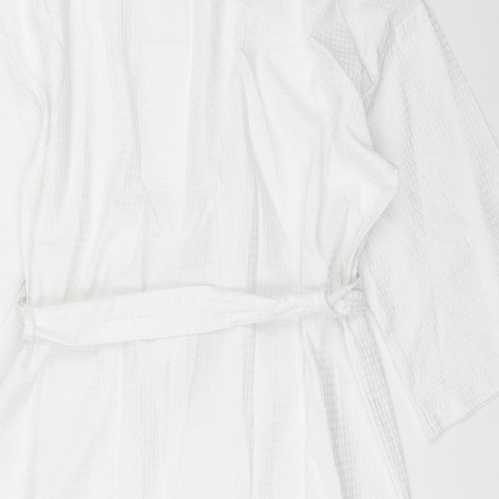 Marks and Spencer Womens White Solid  Top Robe Size 12