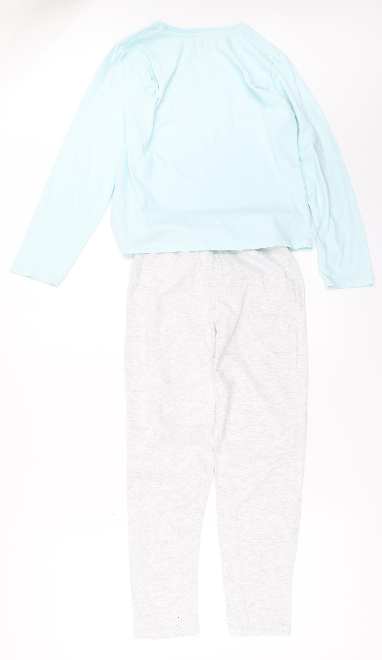 Pep&Co Girls Grey Solid  Top Pyjama Set Size 8-9 Years