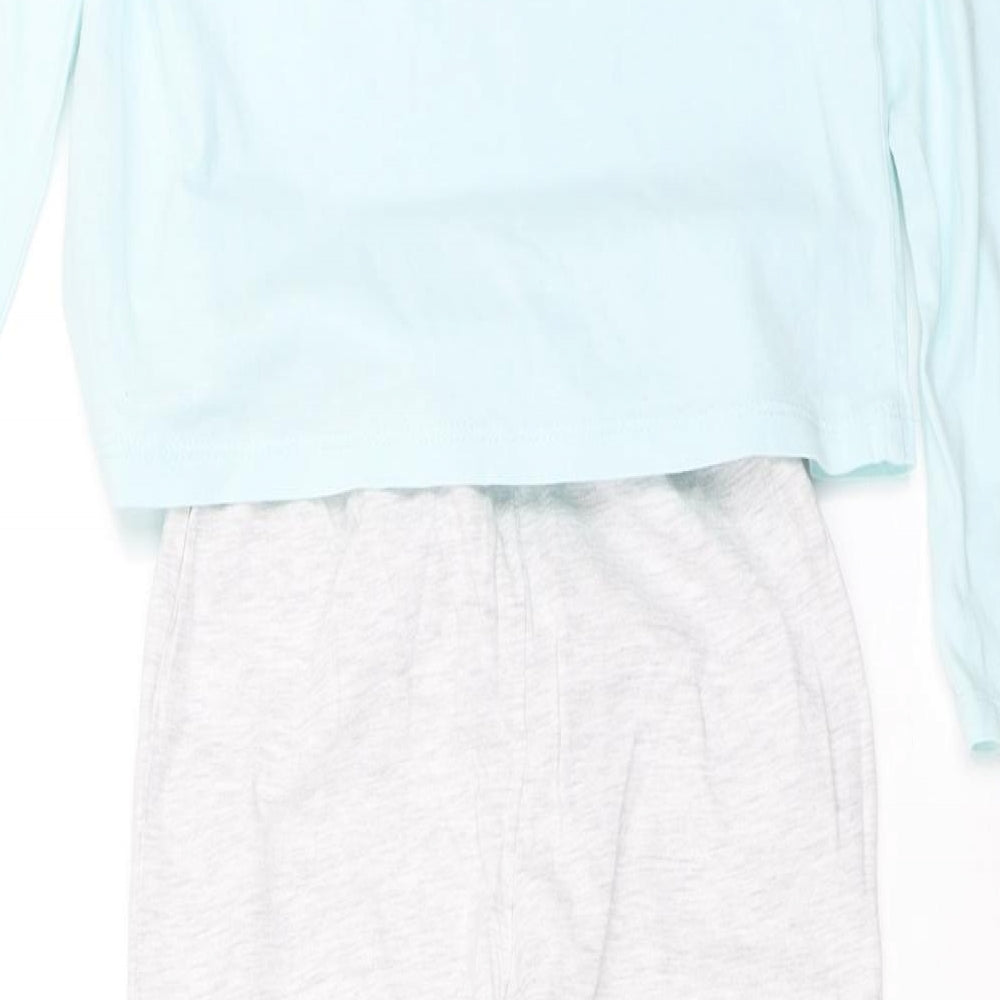 Pep&Co Girls Grey Solid  Top Pyjama Set Size 8-9 Years
