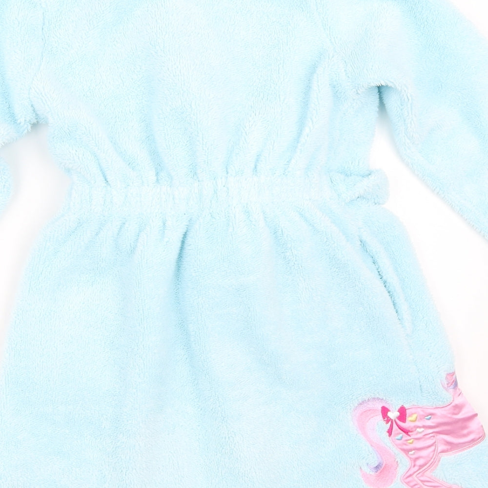 Marks and Spencer Girls Blue Solid  Top Robe Size 5-6 Years