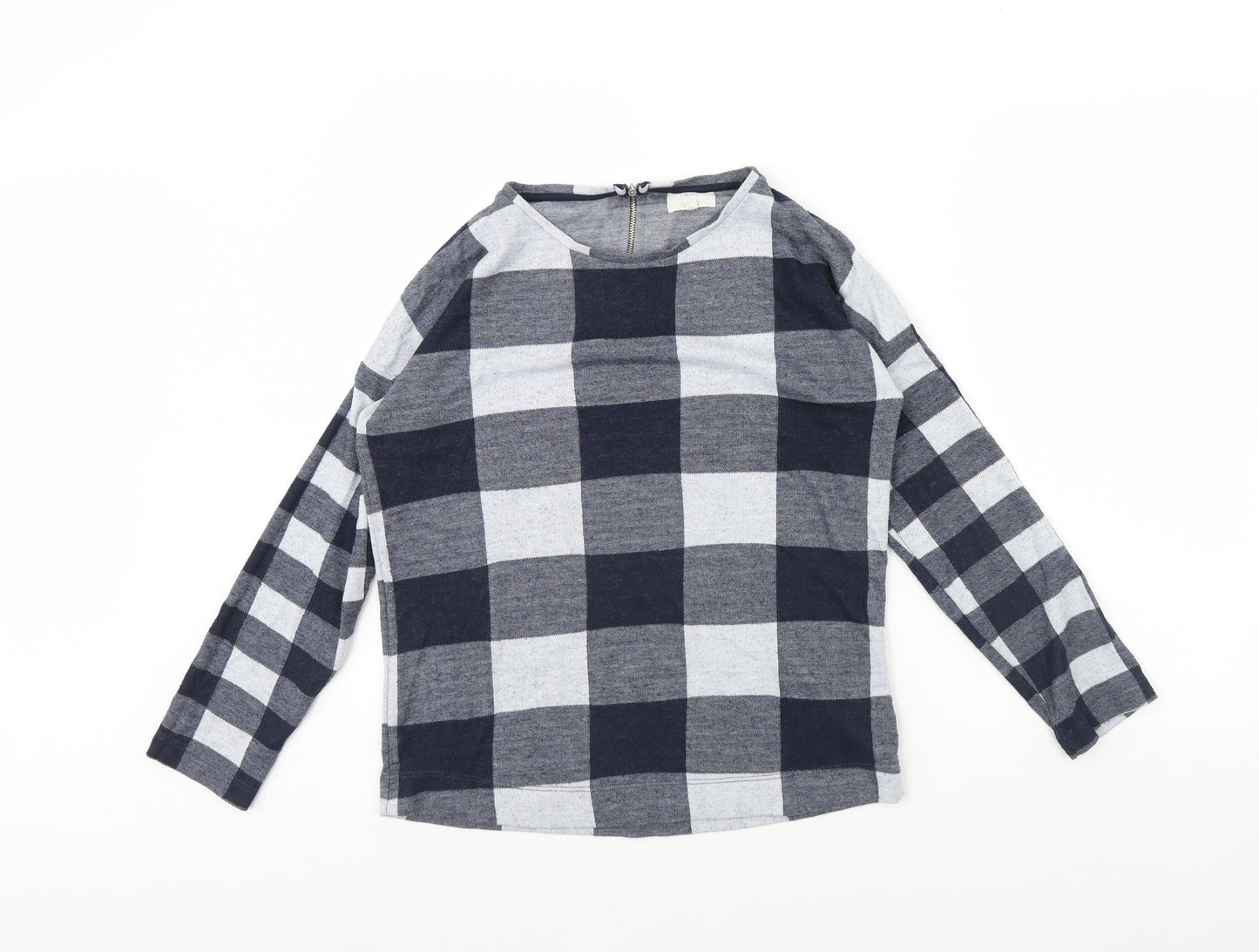 NEXT Womens Black Check  Pullover Jumper Size 6