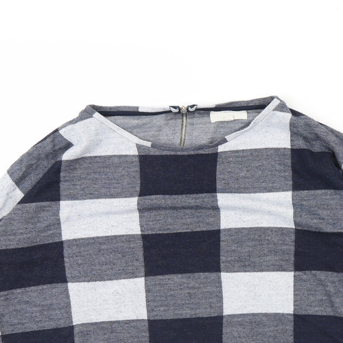 NEXT Womens Black Check  Pullover Jumper Size 6