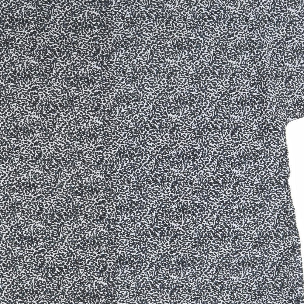 Capsule  Womens Black Animal Print  Basic Blouse Size 16