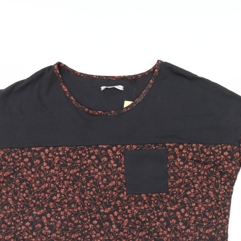 Capsule  Womens Blue Floral  Basic T-Shirt Size 16