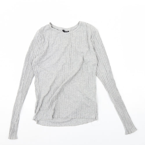 Topshop Womens Grey   Basic Blouse Size 14