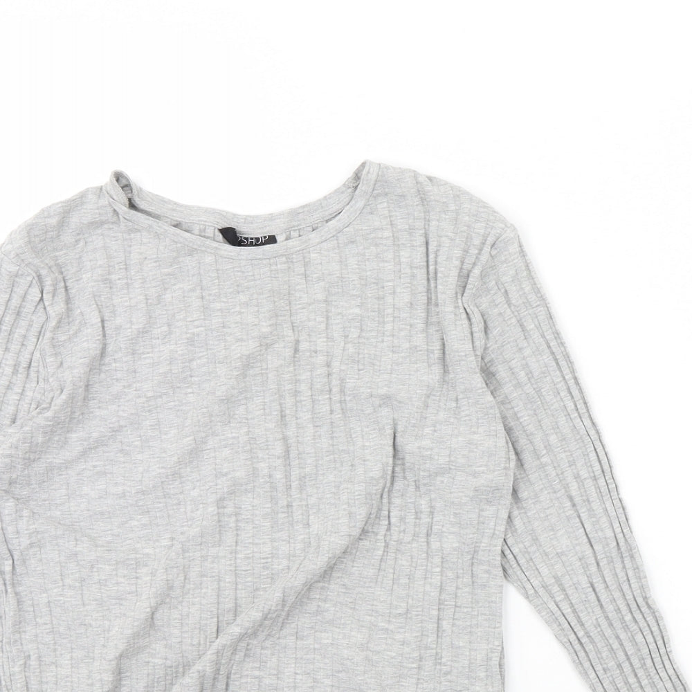 Topshop Womens Grey   Basic Blouse Size 14