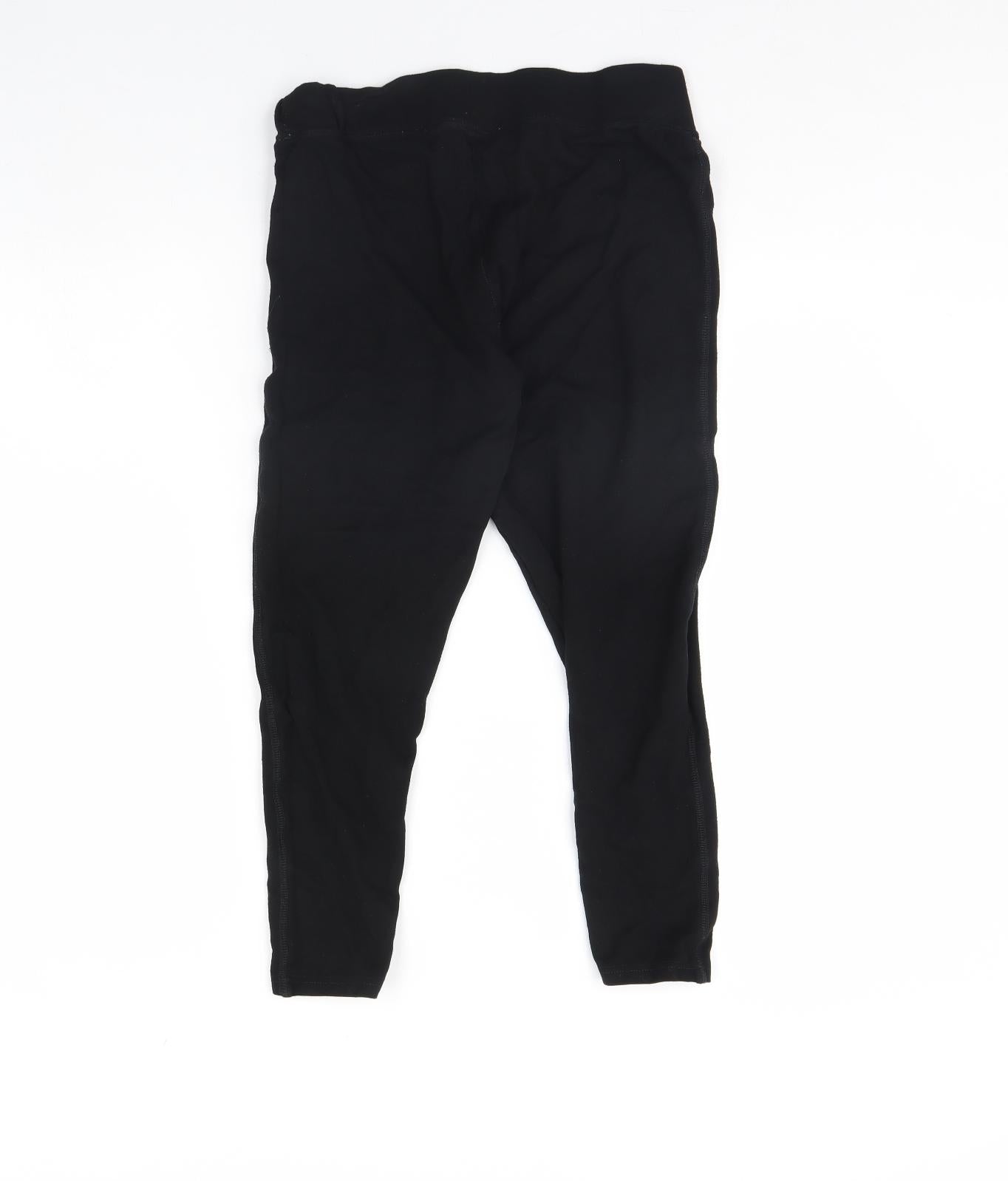 Topshop Womens Black   Capri Leggings Size 14 L26 in