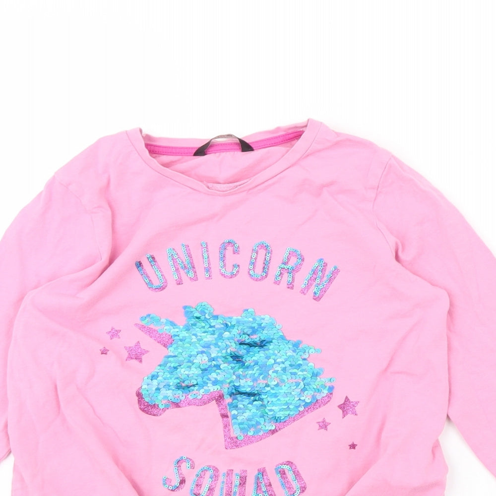 George Girls Pink   Basic Tank Size 9 Years  - Unicorn