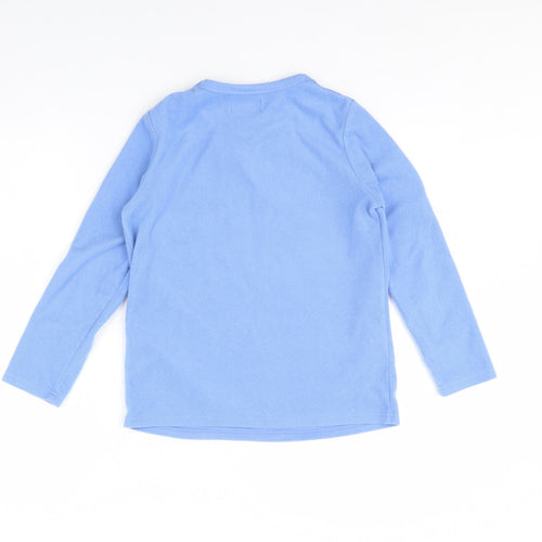 PJ Collections Girls Blue Solid Fleece Cami Pyjama Top Size 11 Years