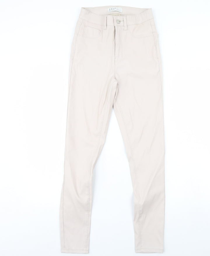 Denim & Co. Womens Pink Capri Leggings Size 8 L29 in