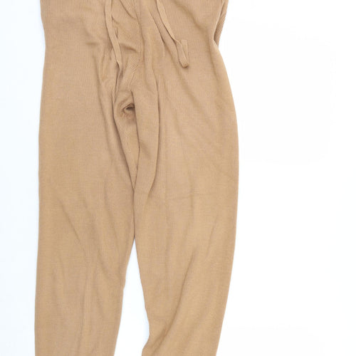 Boohoo Womens Brown   Jogger Trousers Size S L29 in