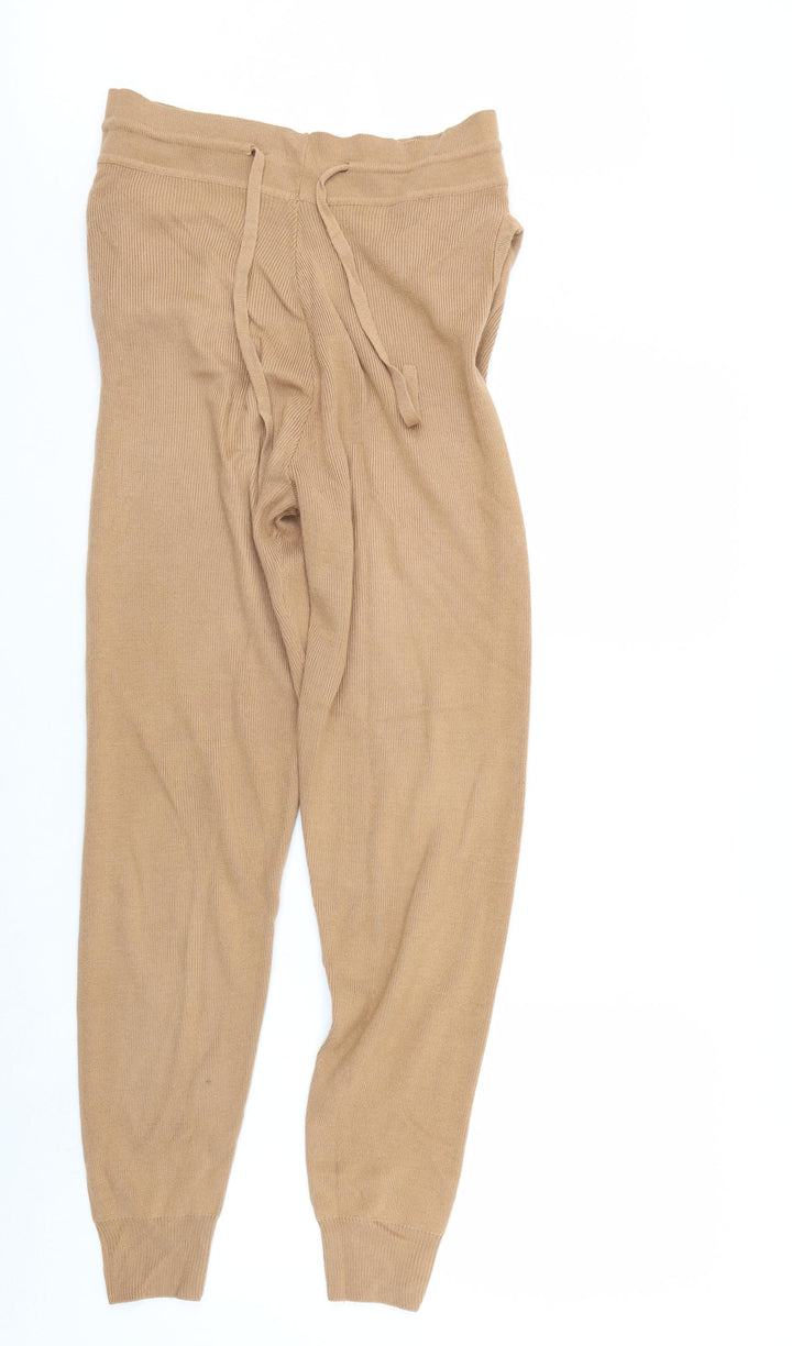 Boohoo Womens Brown Jogger Trousers Size S L29 in