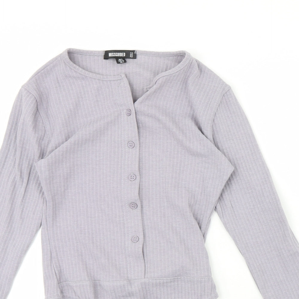 Missguided Womens Blue   Bodysuit One-Piece Size 8