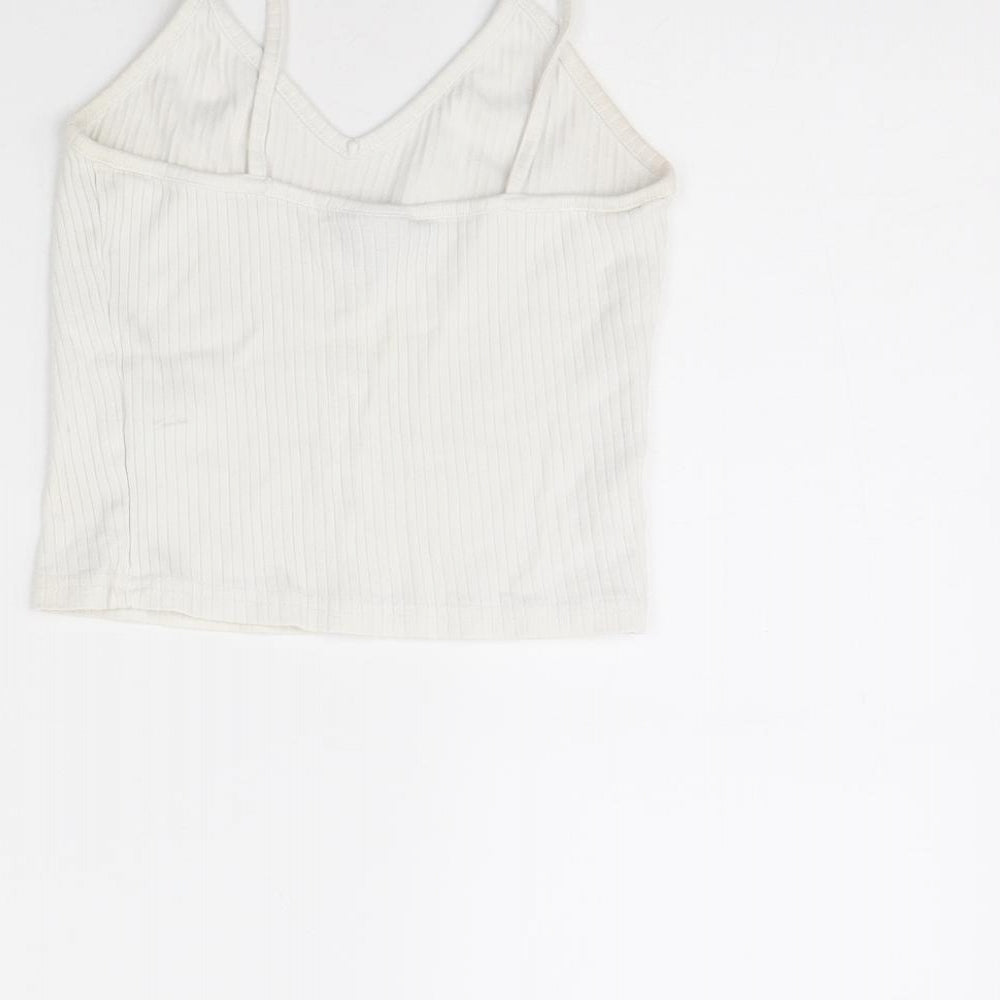 Topshop Womens White   Cropped Tank Size 8