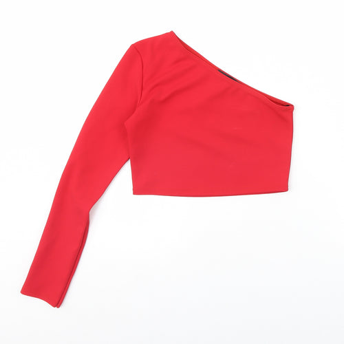 Misspap Womens Red   Basic Blouse Size S